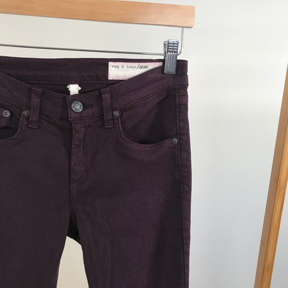 Rag & Bone • The Skinny Jean Distressed Wine - Picture 2 of 6